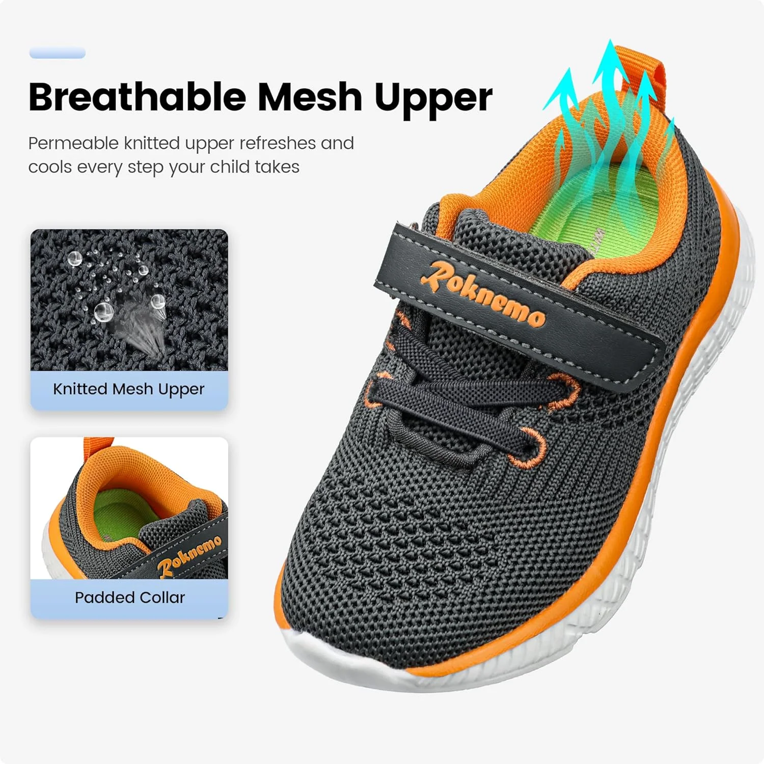 کفش‌های ورزشی بچه‌گانه برای پسران و دختران، کفش‌های کتانی تنفسی برای کودکان نوپا، کفش‌های پیاده‌روی با بند، کفش‌های تنیس برای ورزش و دویدن در فضای باز