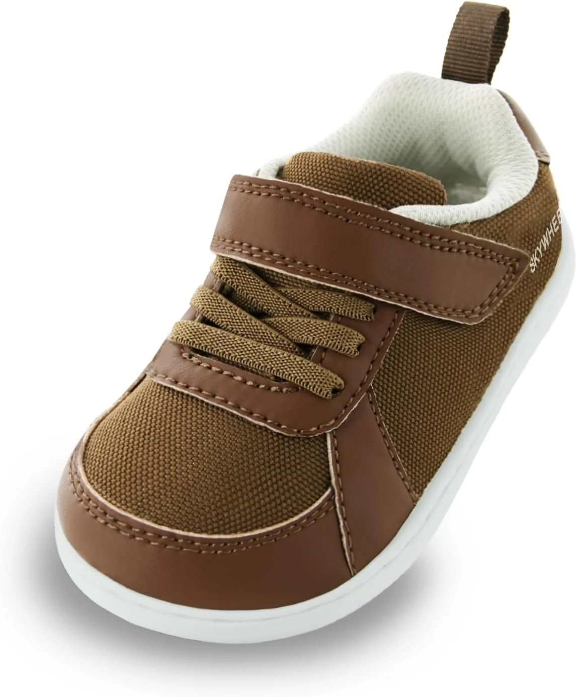 کفش‌های اسکای‌ویل با پنجه پهن برای کودکان نوپا، کفش‌های کتانی پسرانه، کفش‌های تنیس بچگانه، راحت، سبک وزن، زیره صفر، مناسب برای پیاده‌روی و بازی در محیط‌های داخلی و خارجی