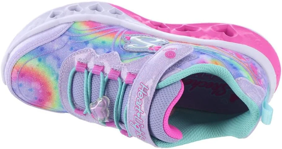 بوت پیاده روی دخترانه اسکیچرز مدل Flutter Heart Lights Groovy Swirl
