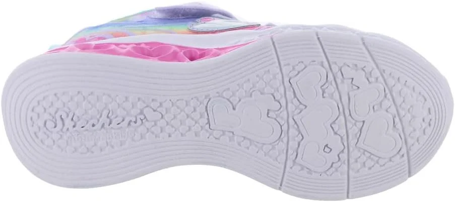 بوت پیاده روی دخترانه اسکیچرز مدل Flutter Heart Lights Groovy Swirl