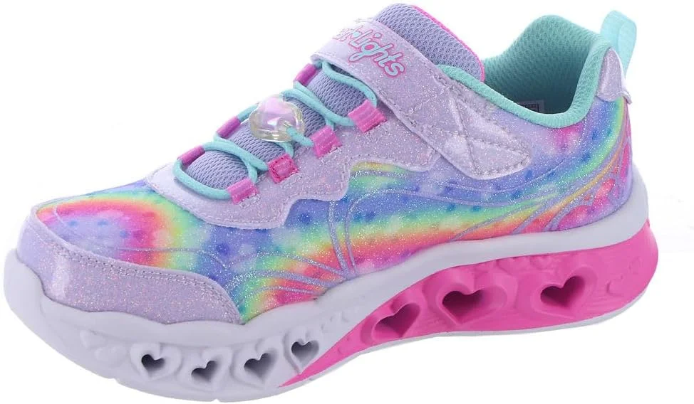 بوت پیاده روی دخترانه اسکیچرز مدل Flutter Heart Lights Groovy Swirl