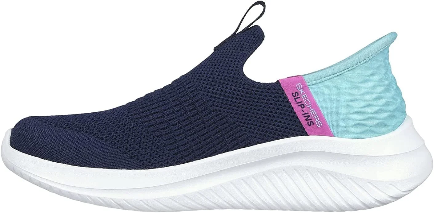 کفش ورزشی دخترانه Skechers Ultra Flex، چند رنگ (مشکی/سفید)، سایز 30 EU