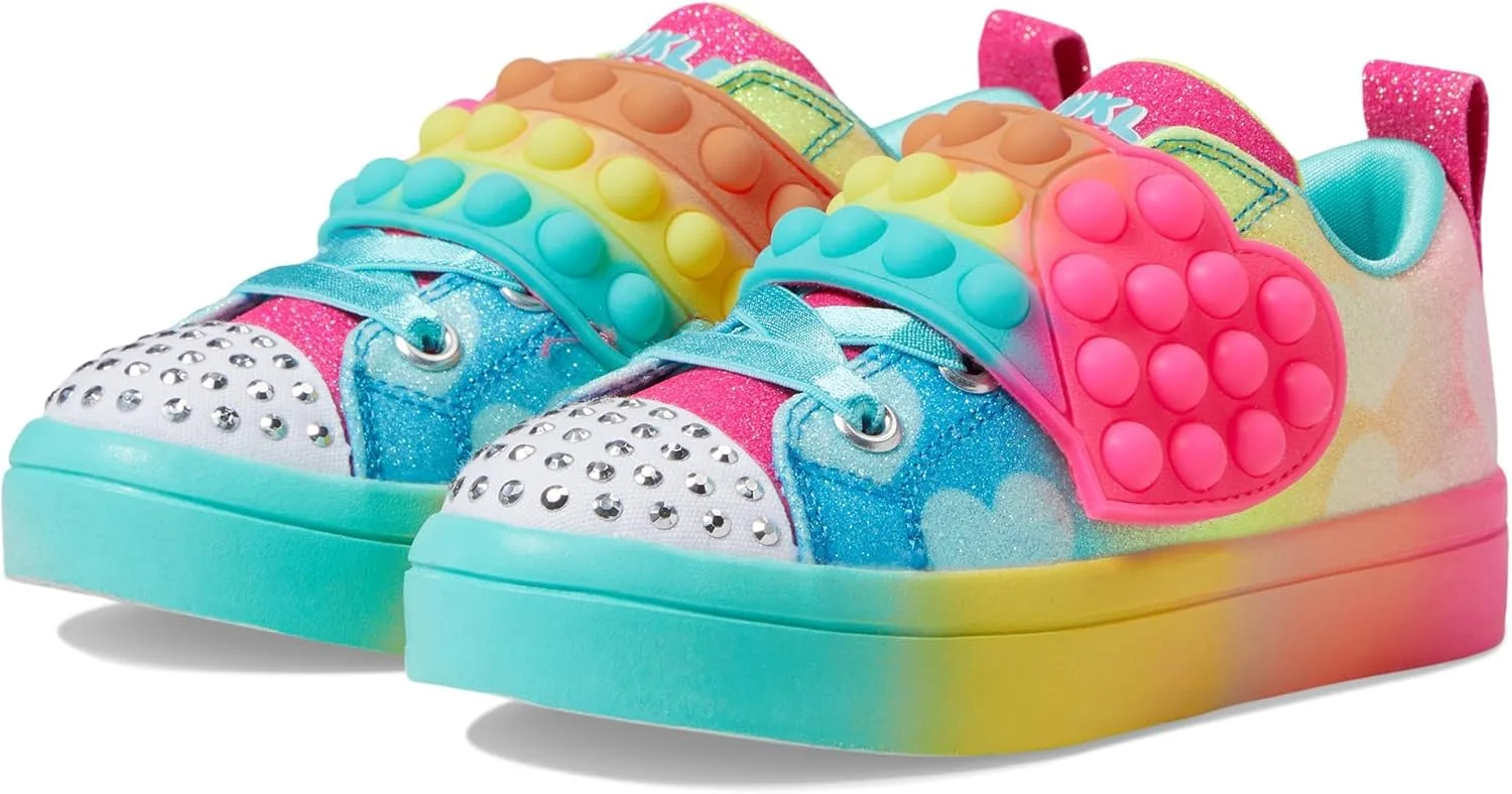 کفش اسنیکرز چراغ دار دخترانه Skechers Twinkle Toes TWI-Lites 2.0-Heart Pops