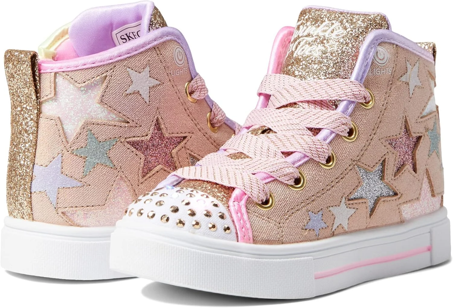 کفش کتانی بچگانه اسکیچرز مدل Twinkle Toes Twinkle Sparks-Star Glitz