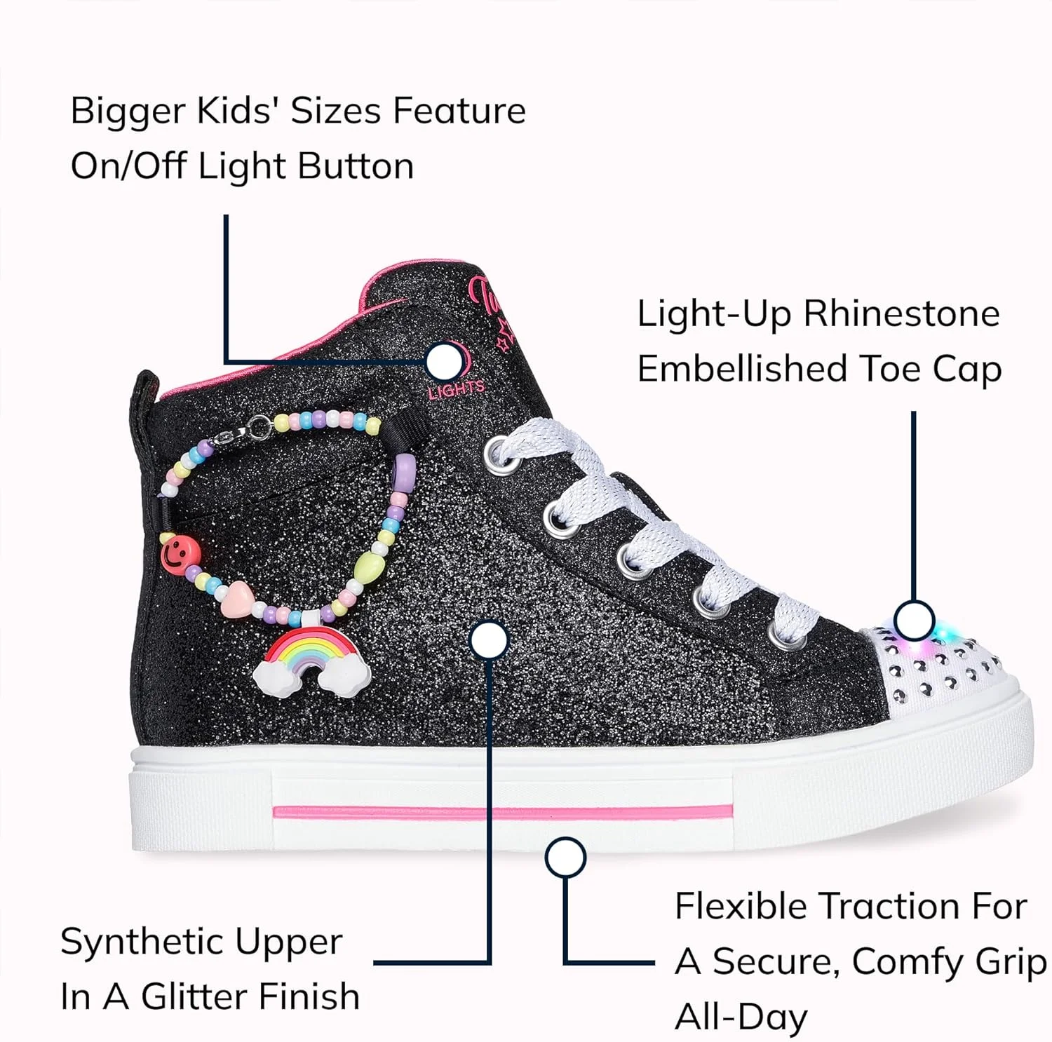 کفش دخترانه اسکیچرز Twinkle Sparks - Charm Bestie کفش دخترانه اسکیچرز Twinkle Sparks - Charm Bestie