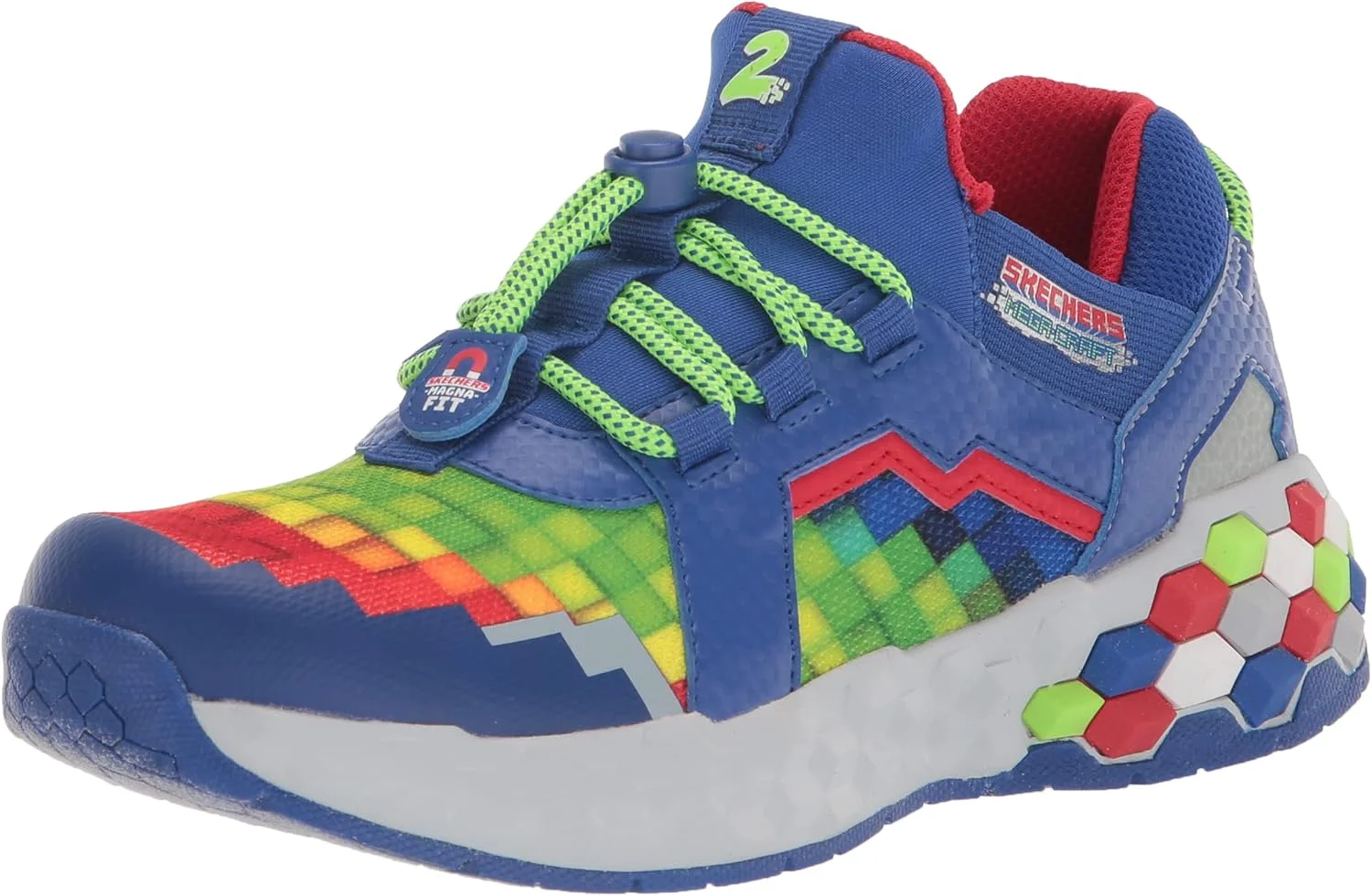 کفش ورزشی پسرانه Skechers Kids MEGA-Craft 2.0، آبی/چند رنگ، سایز 3 کودک کوچک