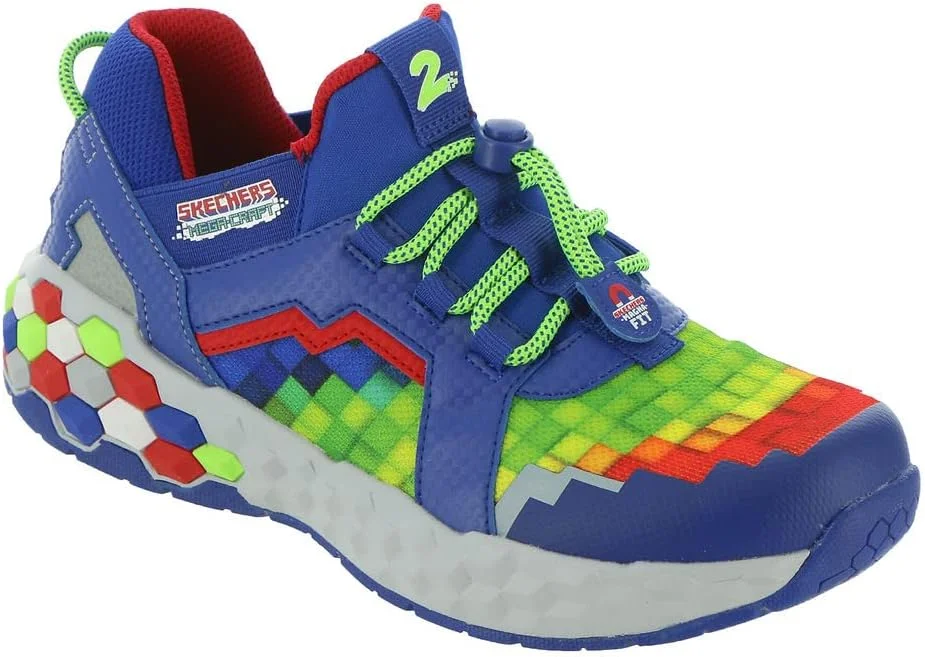 کفش ورزشی پسرانه Skechers Kids MEGA-Craft 2.0، آبی/چند رنگ، سایز 3 کودک کوچک