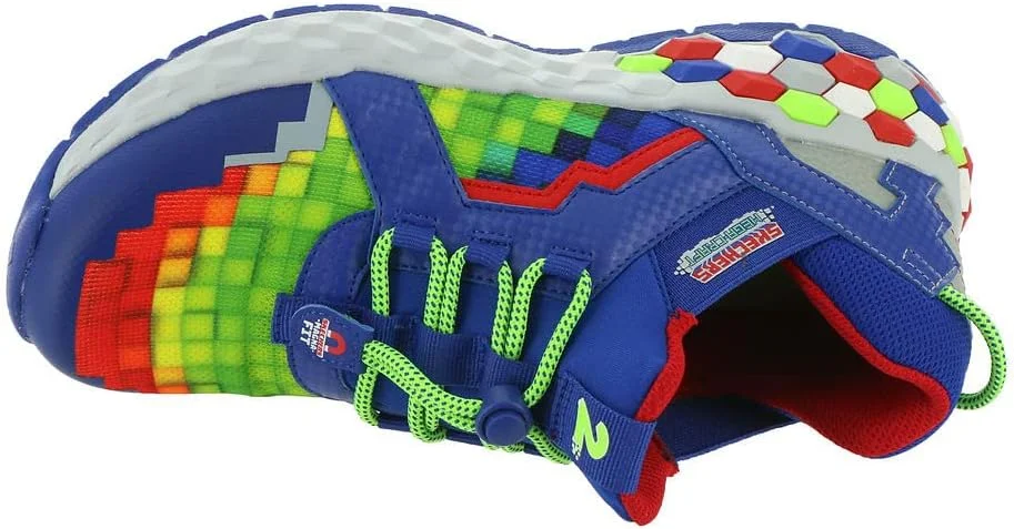 کفش کتانی پسرانه Skechers Kids MEGA-Craft 2.0، آبی/چند رنگ، سایز 3 کودک کوچک