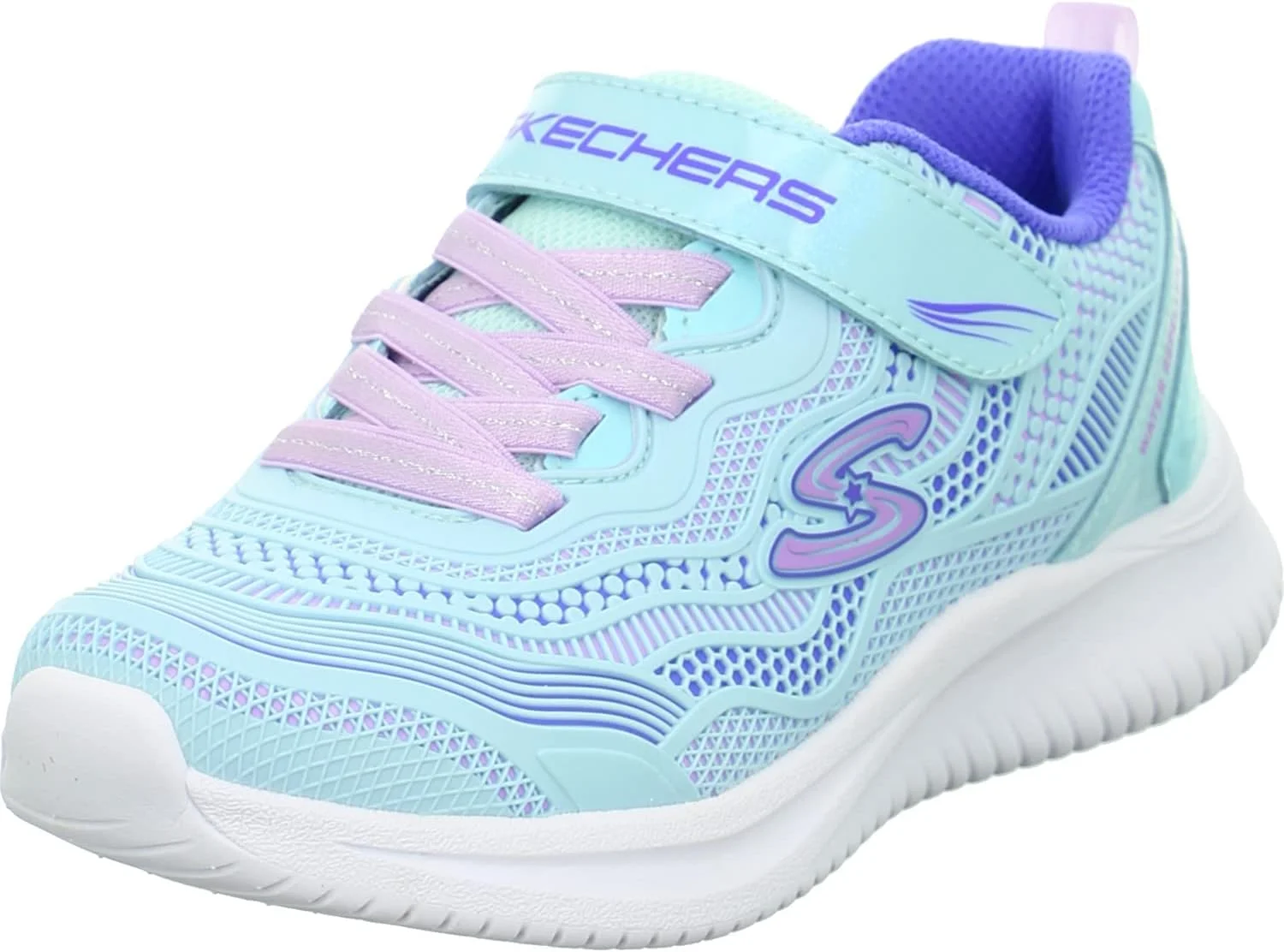 کفش ورزشی دخترانه اسکیچرز جامپسترز، آبی/بنفش، سایز 3 کودک کوچک