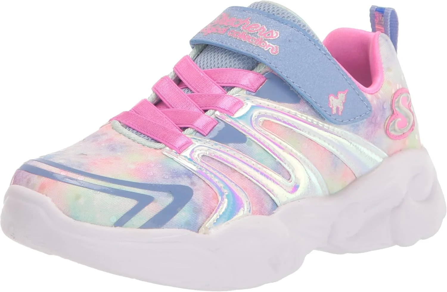 کفش دخترانه اسکیچرز مدل Unicorn Storm - کفش کتانی رویایی جادویی، رنگ پریوینکل/چند رنگ، سایز 11.5 کودکانه
