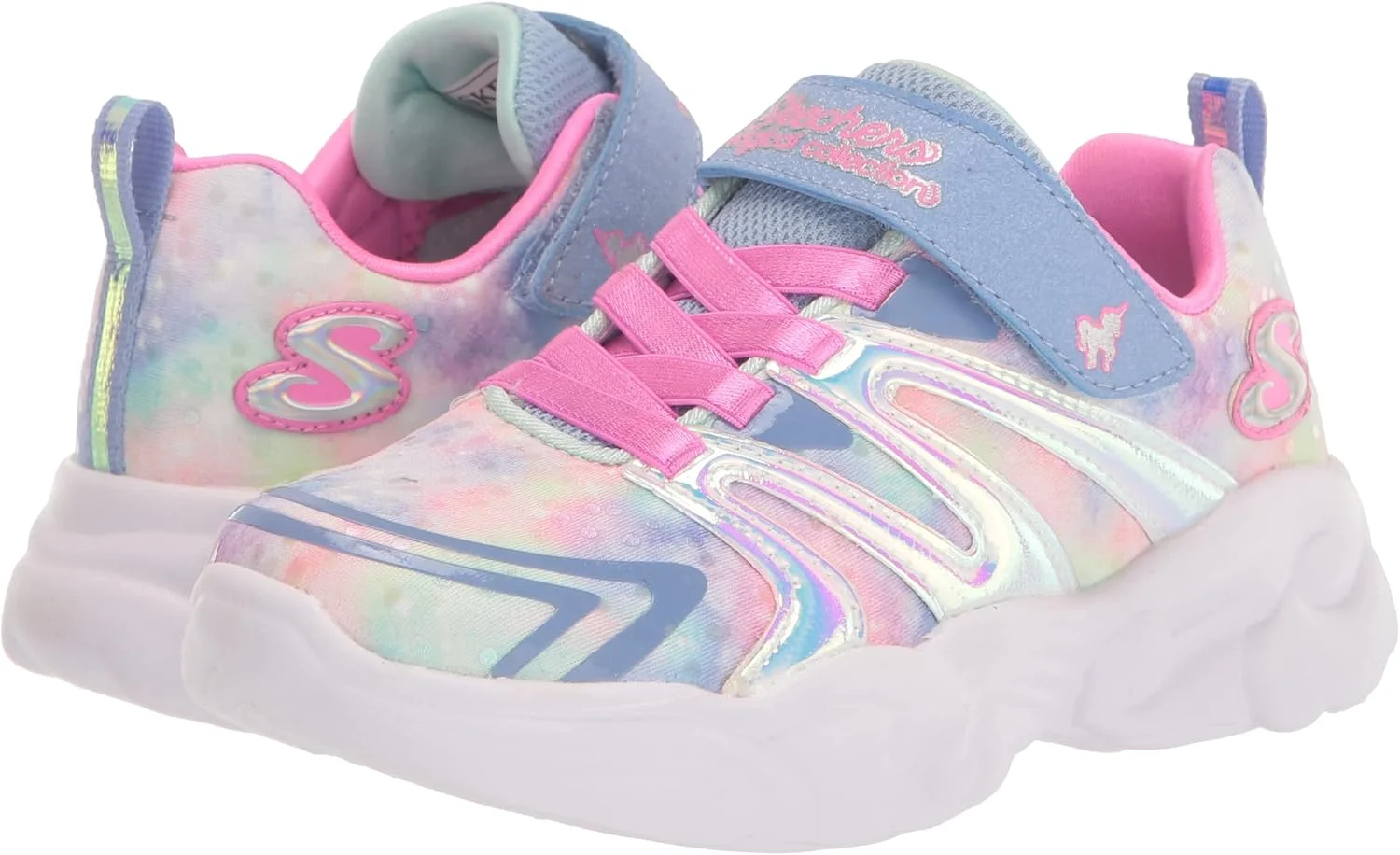 کفش دخترانه اسکیچرز مدل Unicorn Storm - کفش کتانی رویایی جادویی، رنگ پریوینکل/چند رنگ، سایز 11.5 کودکانه