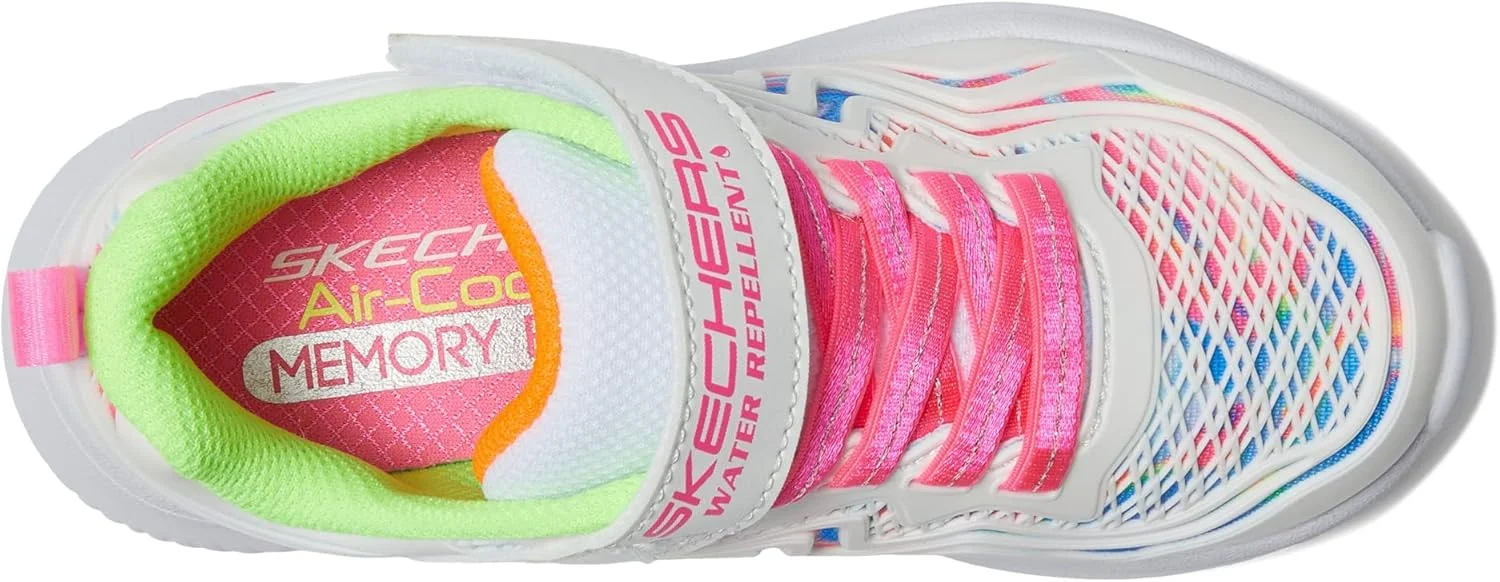 کفش ورزشی دخترانه Skechers Kids Jumpsters-Hydro Swirl، سفید/چند رنگ، سایز 3 کودکانه