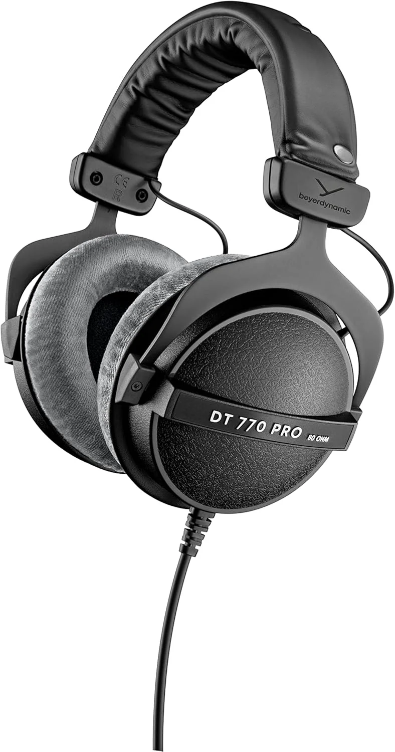 هدفون استودیویی دور گوشی بیرداینامیک DT 770 PRO 80 اهم - خاکستری، سیمی
