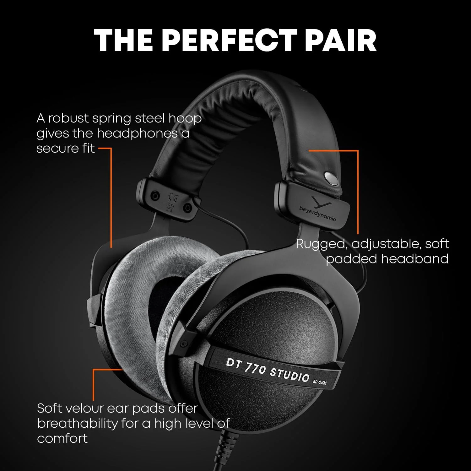 هدفون استودیویی بیرداینامیک DT 770 Pro - دور گوشی، پشت بسته، طراحی حرفه ای برای ضبط و مانیتورینگ (80 اهم، خاکستری) هدفون استودیویی بیرداینامیک DT 770 Pro - دور گوشی، پشت بسته، طراحی حرفه ای برای ضبط و مانیتورینگ (80 اهم، خاکستری)