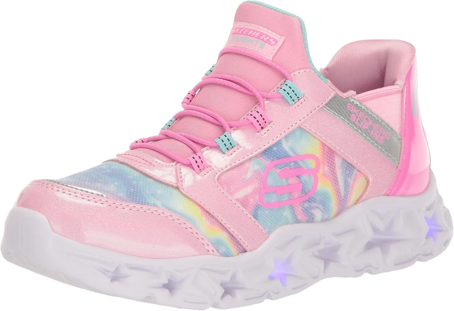 کفش کتانی چراغ دار Skechers Galaxy Lights-Tie Dye Takeo بچگانه/دخترانه