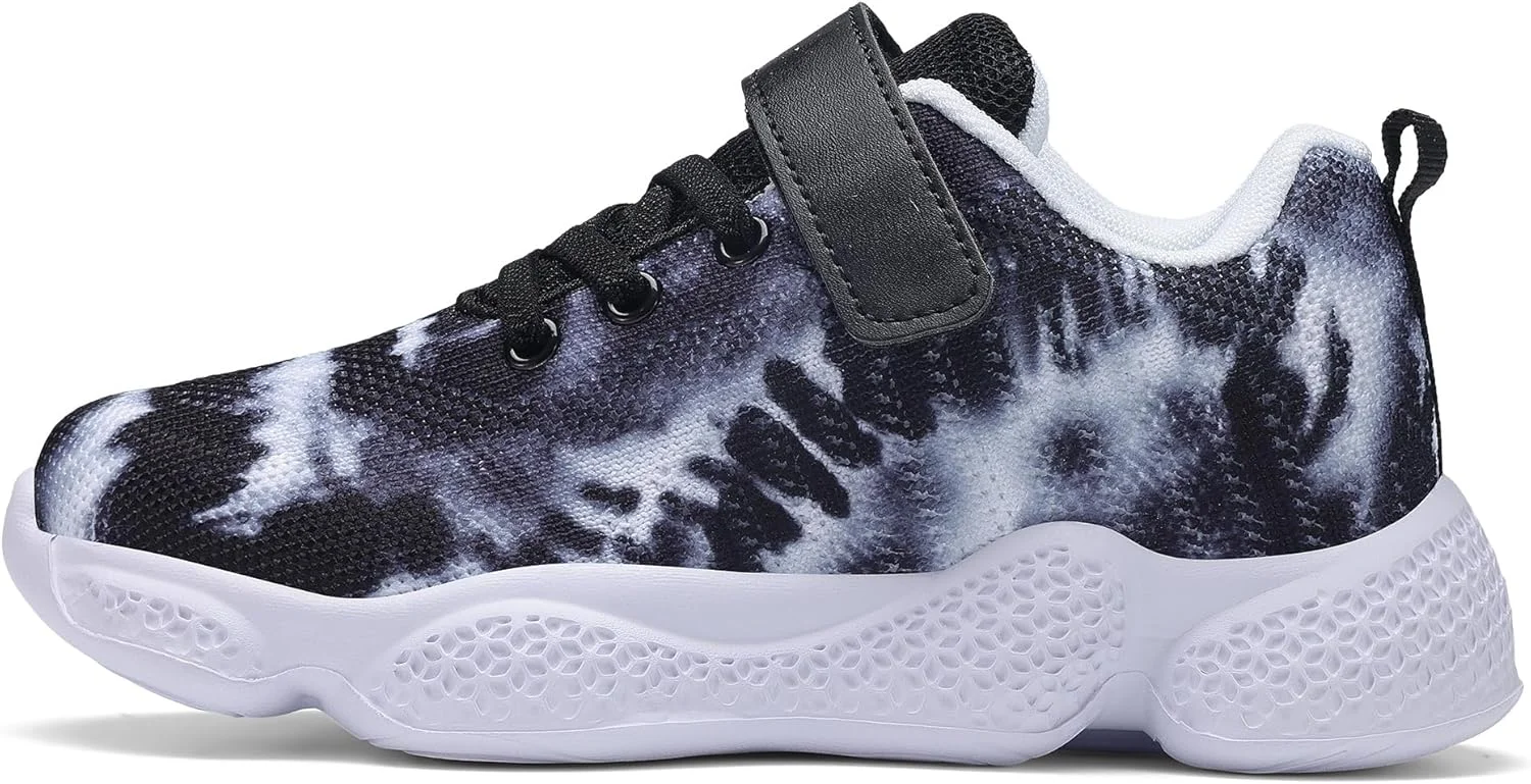 کفش تنیس بچگانه Santiro، کفش ورزشی سبک وزن پسرانه دخترانه، مشکی، سایز 4.5