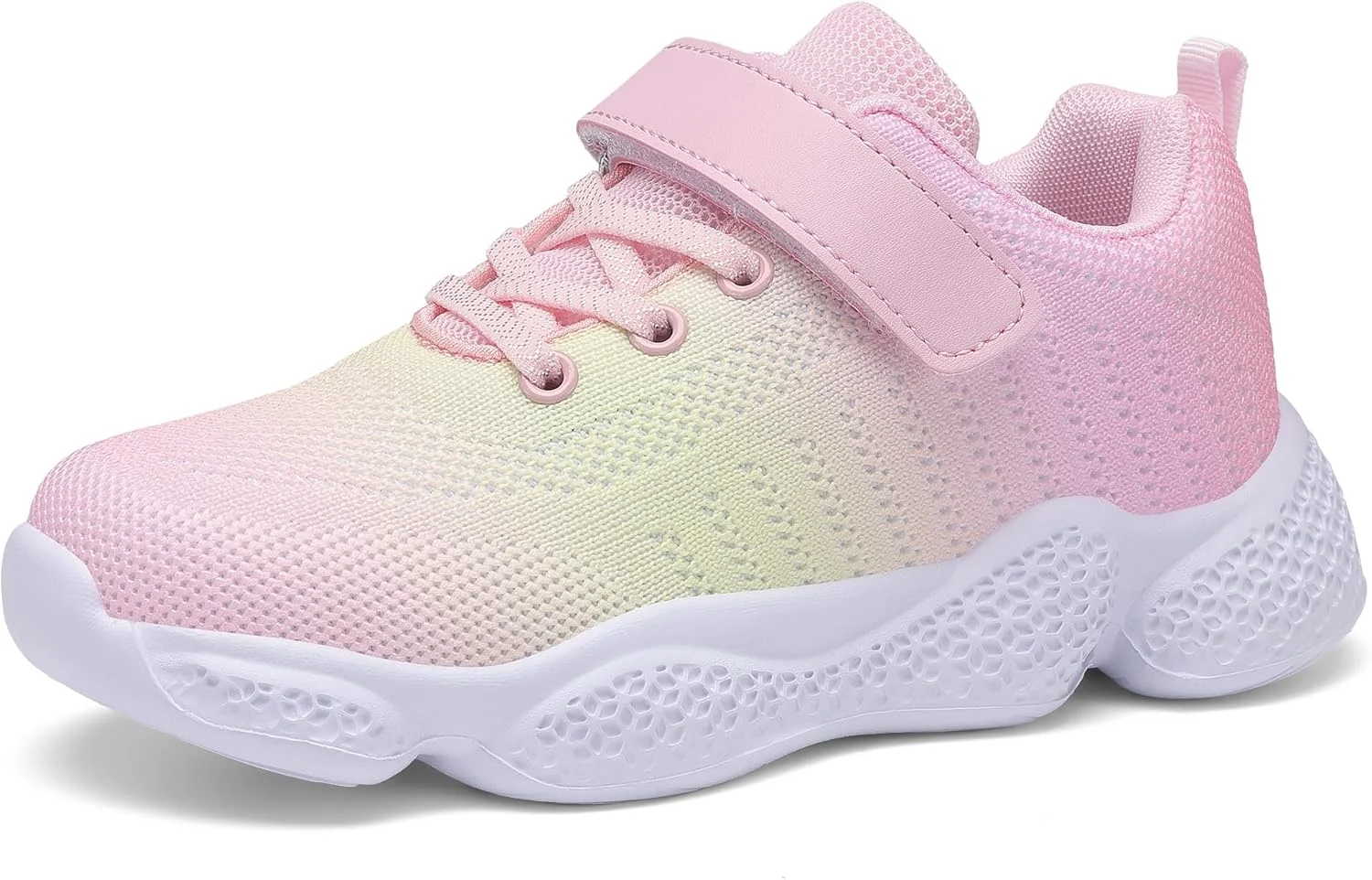 کفش تنیس بچگانه Santiro، کفش ورزشی سبک وزن برای دویدن، رنگ صورتی گرادیانی، سایز 4