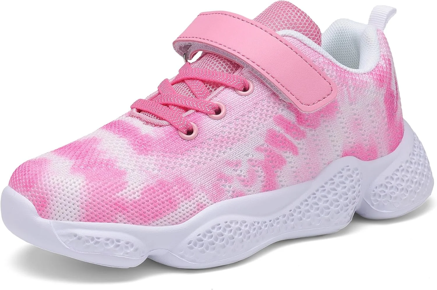 کفش تنیس بچگانه سانتیو، کفش ورزشی سبک وزن برای دویدن، دخترانه و پسرانه، صورتی، سایز 4.5