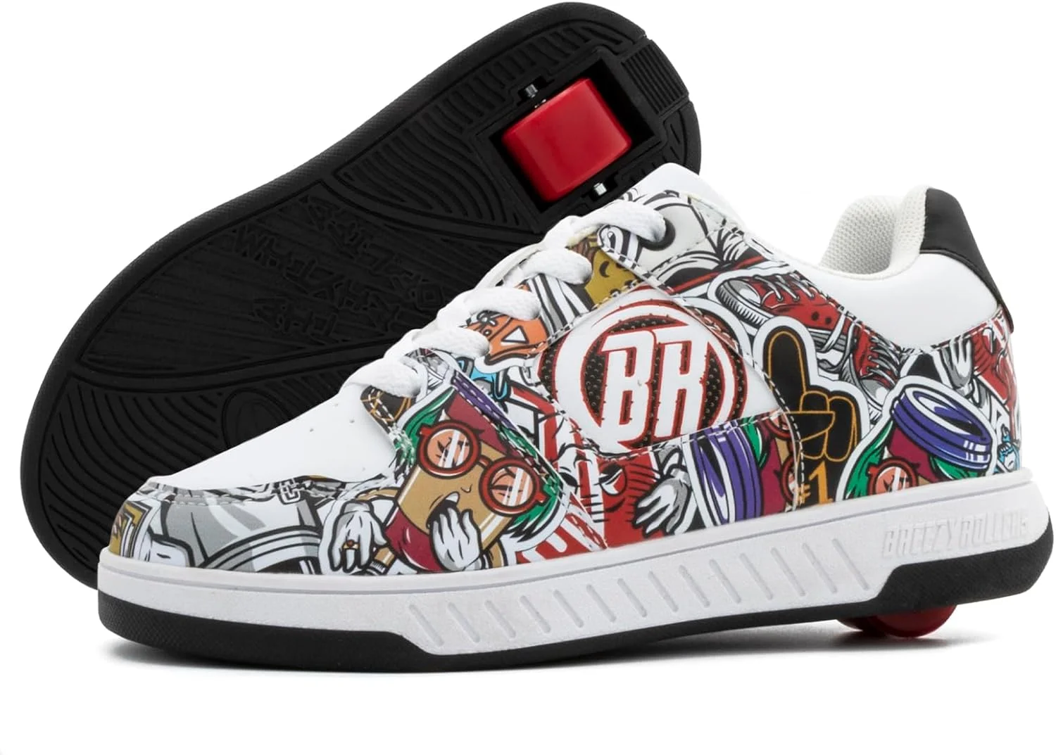 کفش های چرخدار کودکان BREEZY ROLLERS | تبدیل از کفش های کتانی خیابانی به اسکیت های چرخدار در چند ثانیه | سیستم کلیکی ثبت شده | کفش های کتانی چرخدار برای پسران و دختران