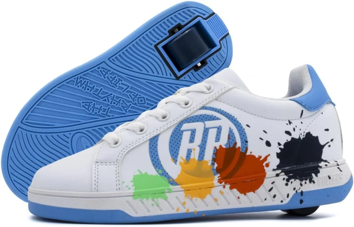 کفش‌های چرخ‌دار BREEZY ROLLERS برای کودکان، کفش‌های اسکیت غلتکی، مناسب کودکان، تبدیل از کفش‌های خیابانی کودکان به اسکیت غلتکی در چند ثانیه، سیستم کلیکی ثبت شده، کفش‌های ورزشی چرخ‌دار برای دختران و