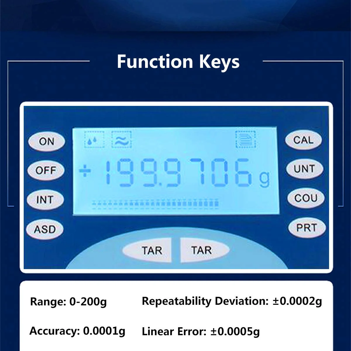 ترازوی آزمایشگاهی فوق دقیق Esloy 200g / 0.1mg با دقت بالا، ترازوی دیجیتال دقیق آزمایشگاهی، ابزار ویژه آزمایشگاهی با پایه آلیاژ آلومینیوم برای استفاده در آزمایشگاه ترازوی آزمایشگاهی فوق دقیق Esloy 200g / 0.1mg با دقت بالا، ترازوی دیجیتال دقیق آزمایشگاهی، ابزار ویژه آزمایشگاهی با پایه آلیاژ آلومینیوم برای استفاده در آزمایشگاه