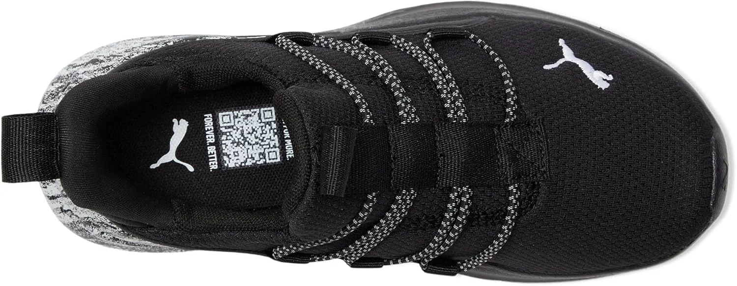 کفش اسنیکر بچگانه پوما مدل Softride One4all Slip on، مشکی-سفید Ah25، سایز 13 پهن