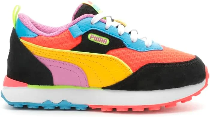 کفش های کتانی دخترانه پوما مدل Rider Fv Lava - نارنجی