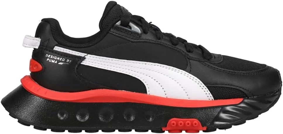 کفش کتانی پسرانه پوما مدل Wild Rider Route بند دار - مشکی