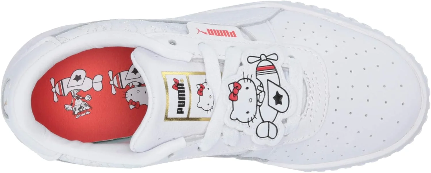کفش ورزشی دخترانه پوما، سفید مشکی-پنتون 185C