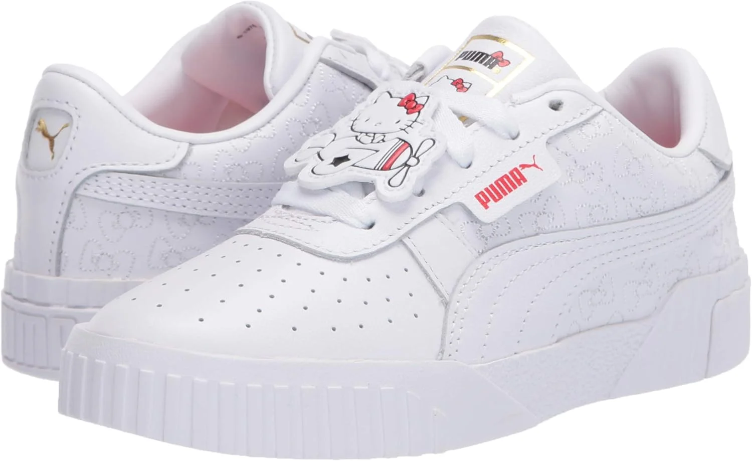 کفش ورزشی دخترانه پوما، سفید مشکی-پنتون 185C