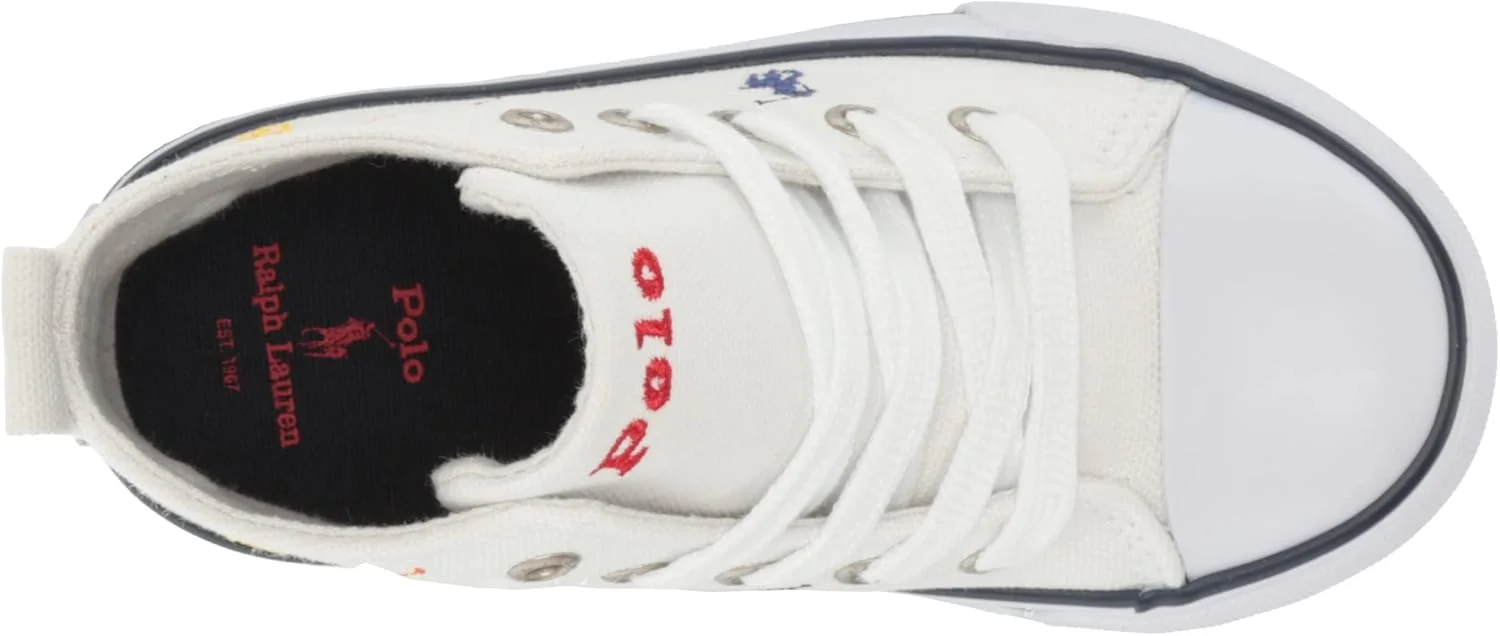 کفش کتانی ساق بلند Hamptyn Hi Ii White Mlt RPT Pp Polo Ralph Lauren یونیسکس بچگانه