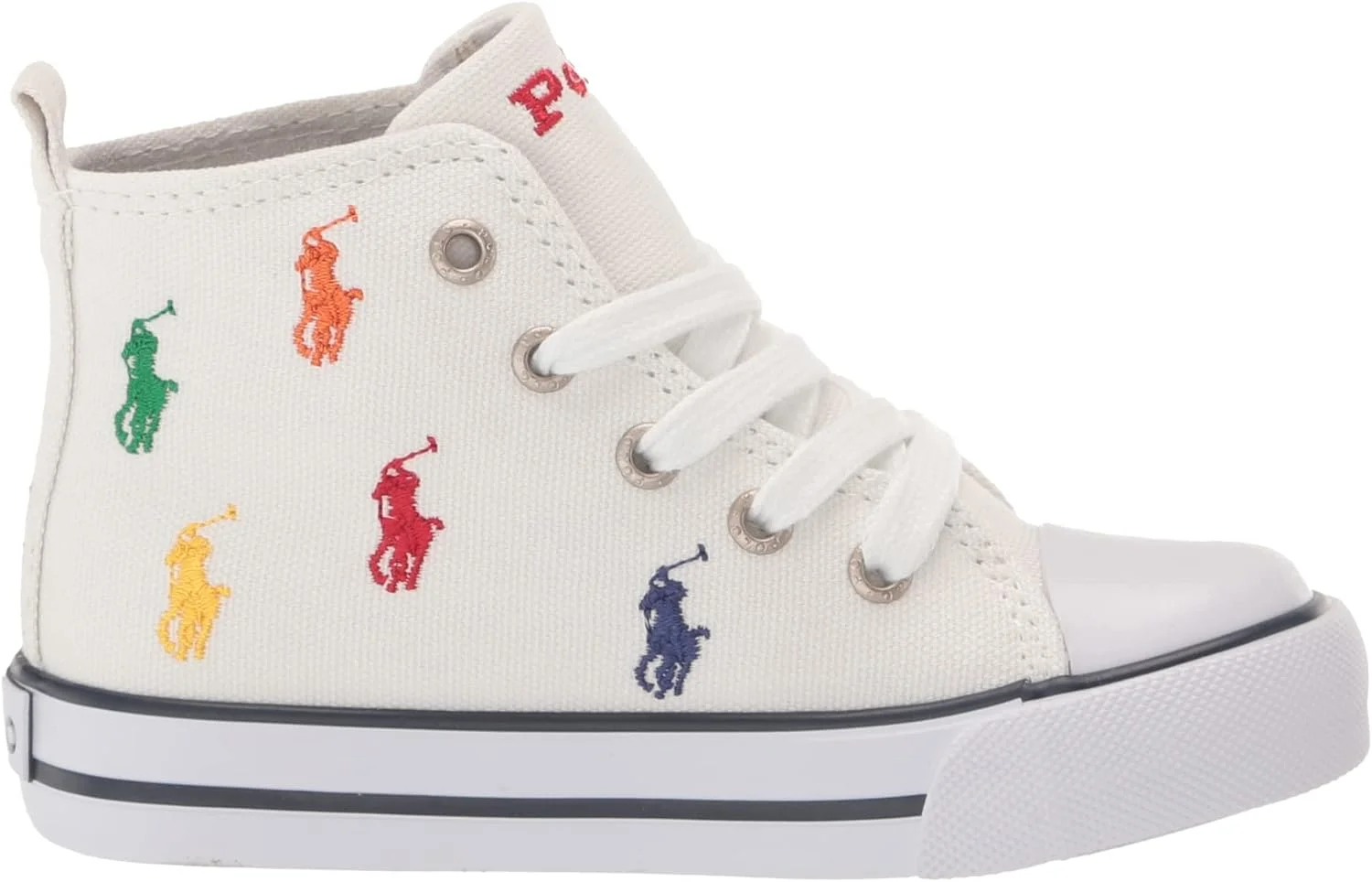 کفش کتانی ساق بلند Hamptyn Hi Ii White Mlt RPT Pp Polo Ralph Lauren یونیسکس بچگانه