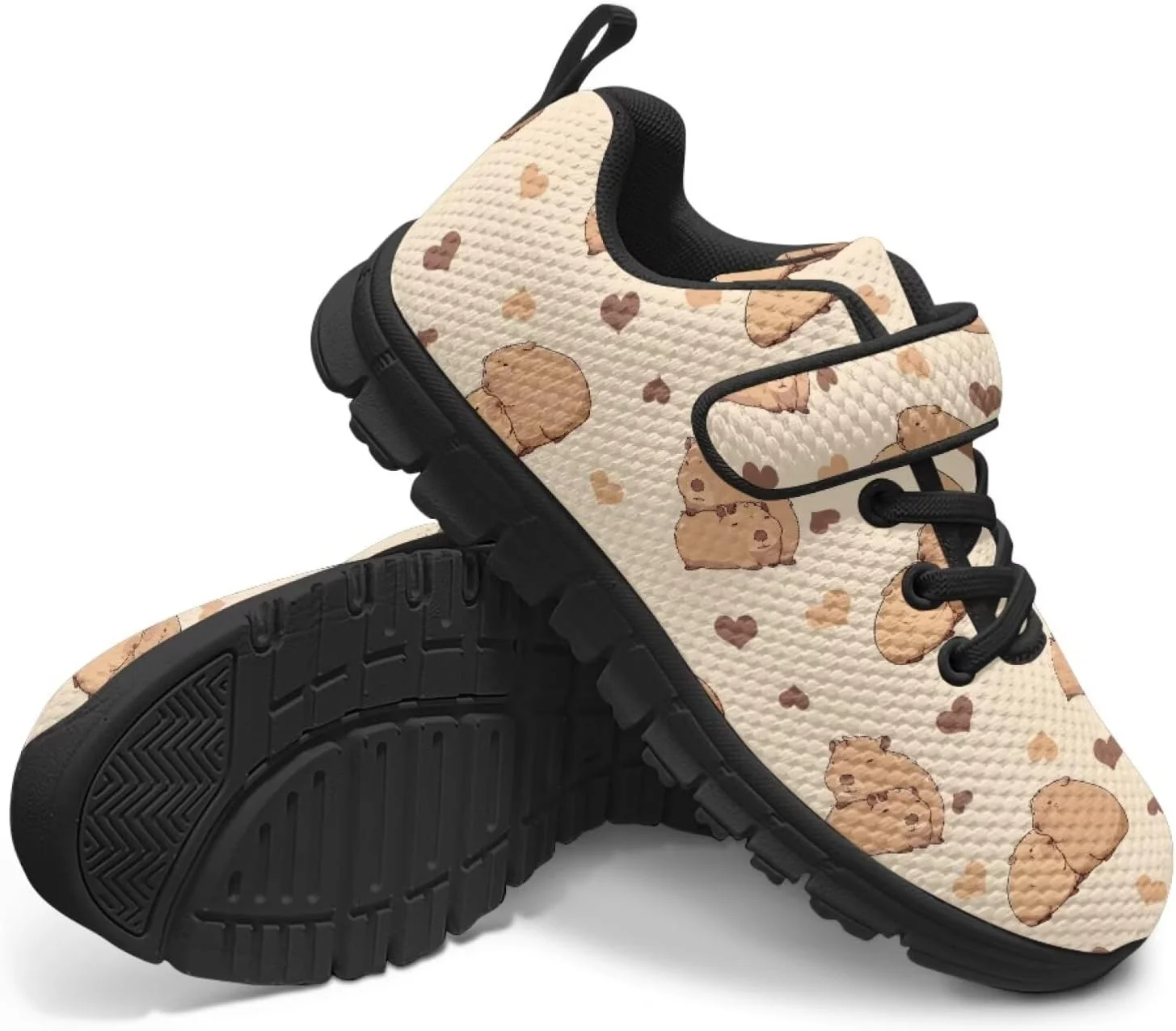 کفش‌های کتانی دخترانه Pointodoor، کفش‌های ورزشی تک سگکی مدرسه، کفش‌های پیاده‌روی و دویدن سبک و تنفسی