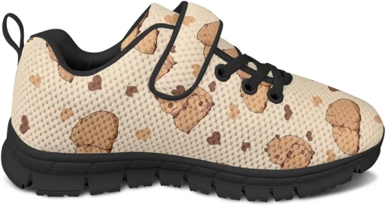 کفش‌های کتانی دخترانه Pointodoor، کفش‌های ورزشی تک سگکی مدرسه، کفش‌های پیاده‌روی و دویدن سبک و تنفسی