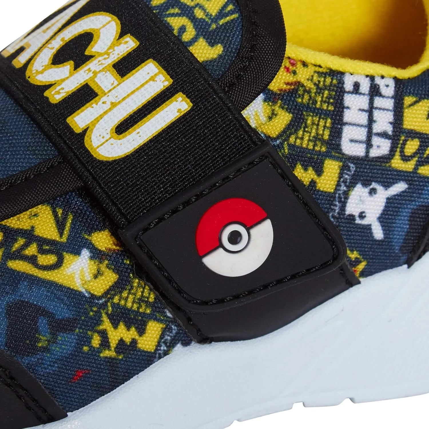 کفش ورزشی پوکمون پسرانه، طرح پیکاچو، چسبی، مناسب دویدن، مشکی، سایز 9