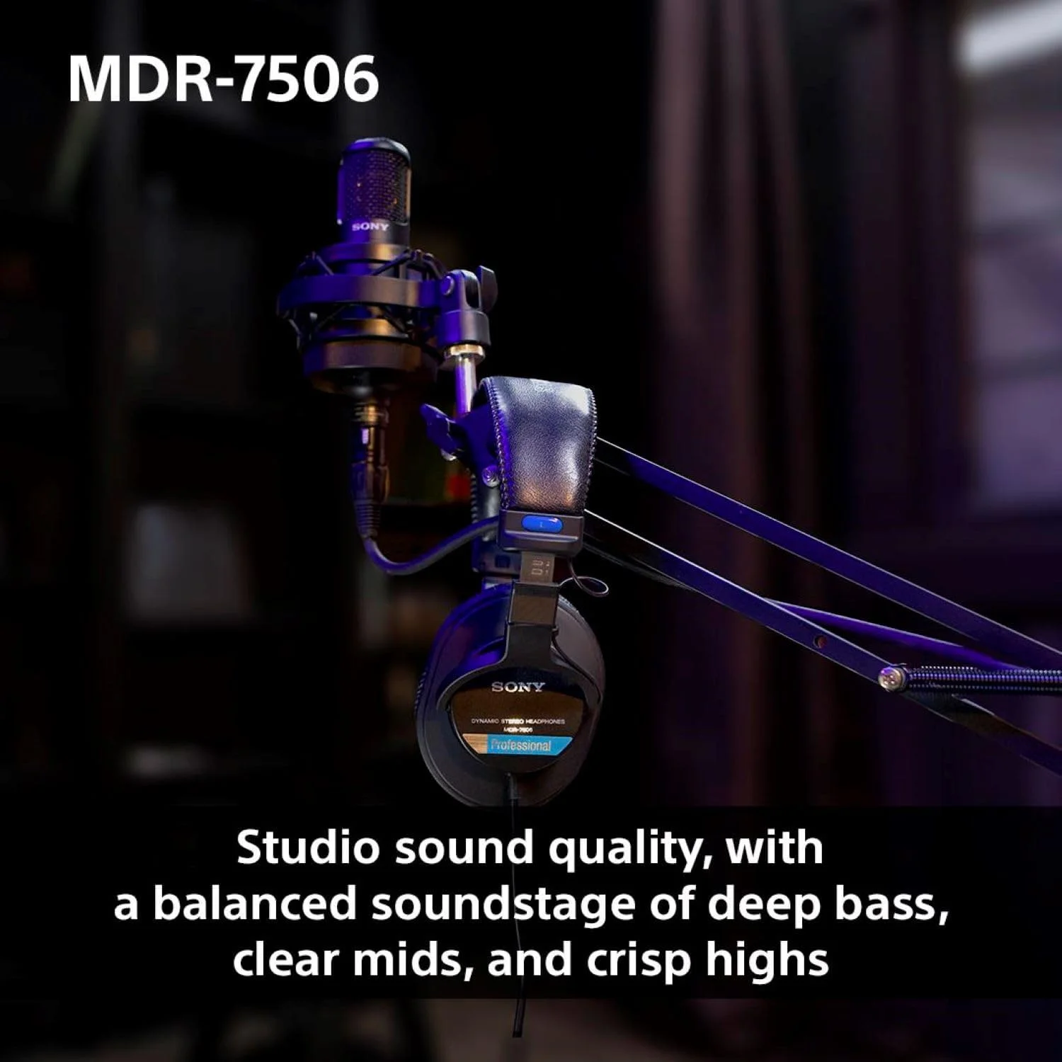 هدفون حرفه ای دیافراگم بزرگ سونی MDR7506، سیمی هدفون حرفه ای دیافراگم بزرگ سونی MDR7506، سیمی