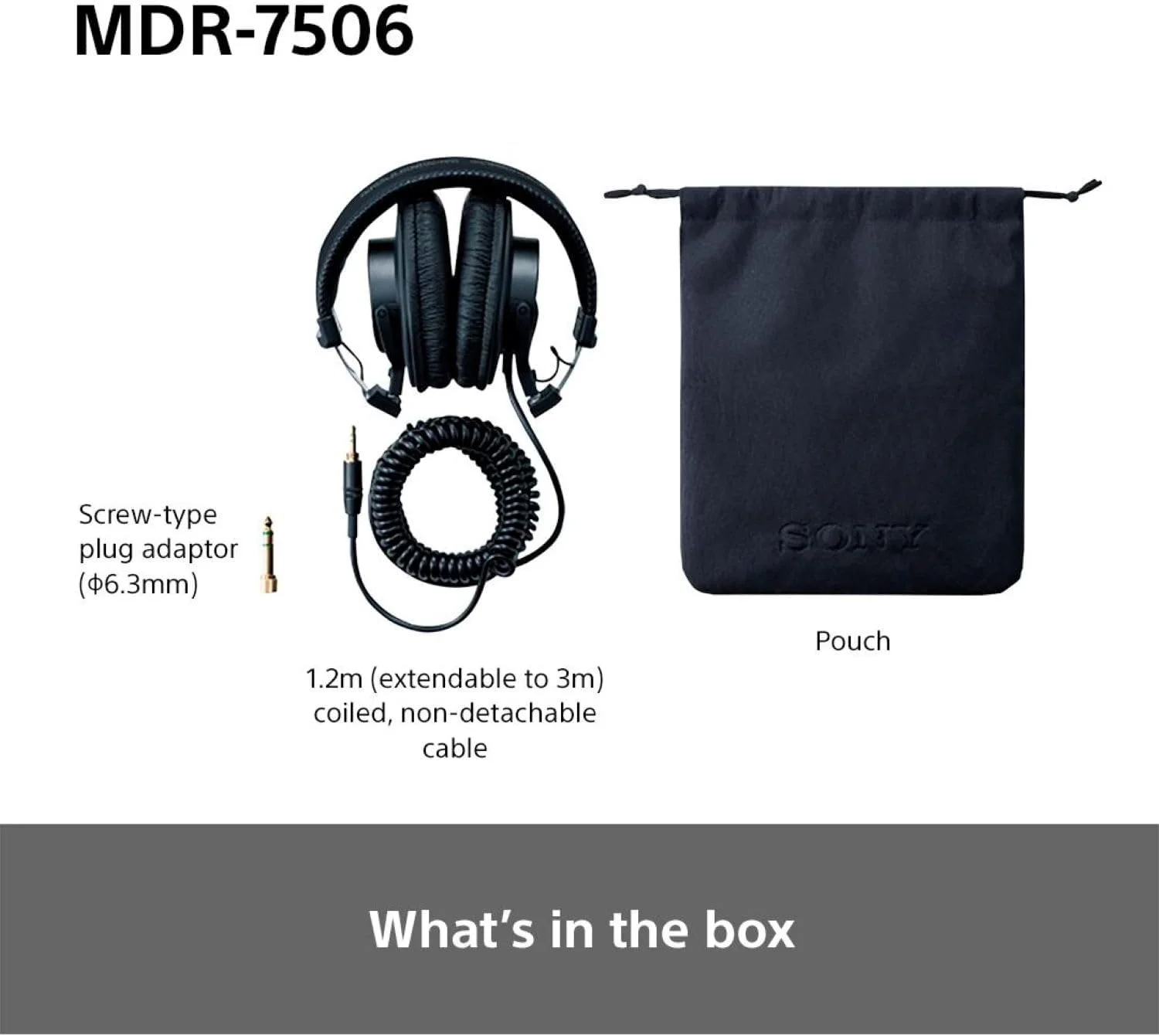هدفون حرفه ای دیافراگم بزرگ سونی MDR7506، سیمی هدفون حرفه ای دیافراگم بزرگ سونی MDR7506، سیمی