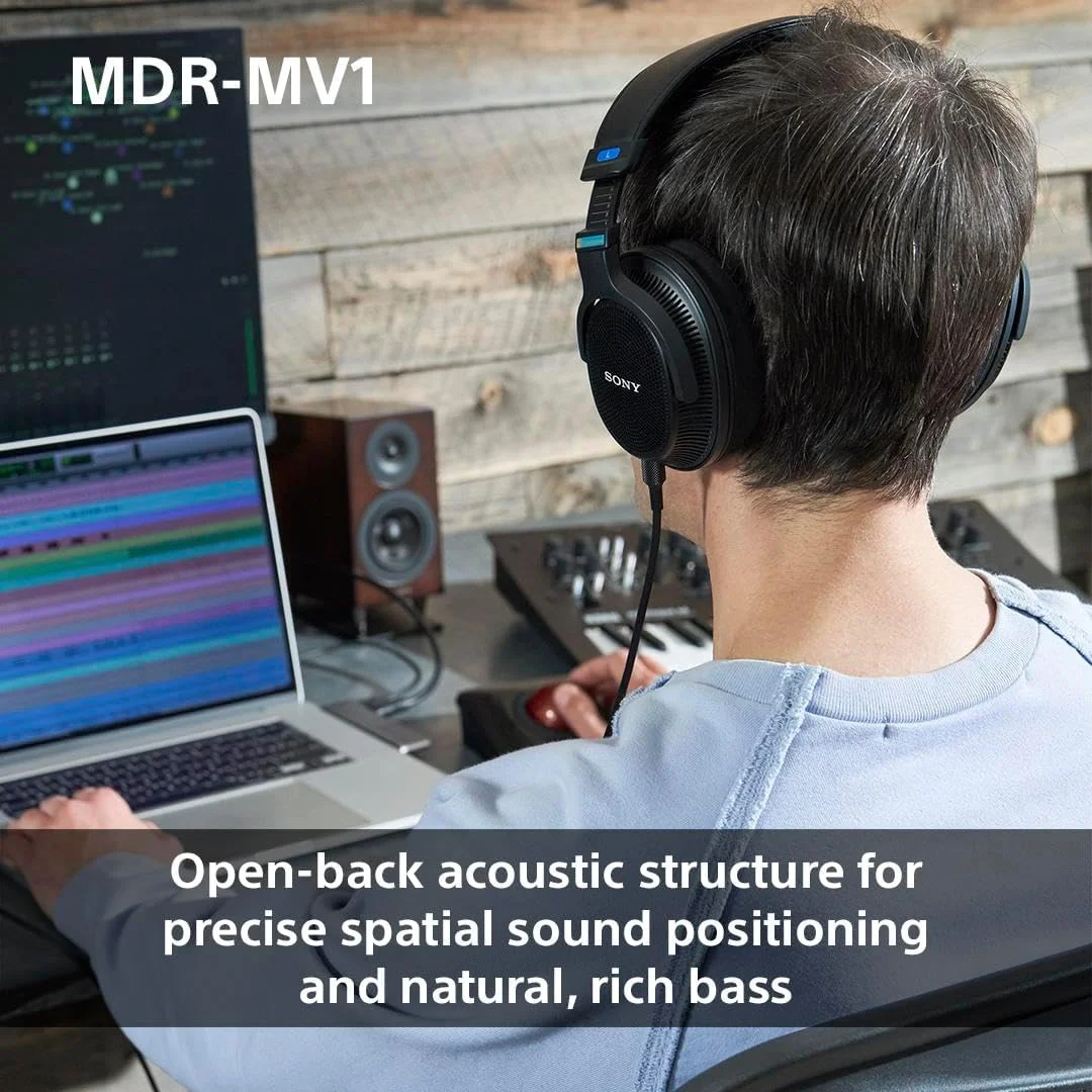 هدفون سونی MDR-MV1، هدفون برای میکس و مسترینگ، صدای مانیتور استودیویی برای میکس و مسترینگ، راحتی عالی در استفاده، ایجاد صدای فضایی هدفون سونی MDR-MV1، هدفون برای میکس و مسترینگ، صدای مانیتور استودیویی برای میکس و مسترینگ، راحتی عالی در استفاده، ایجاد صدای فضایی