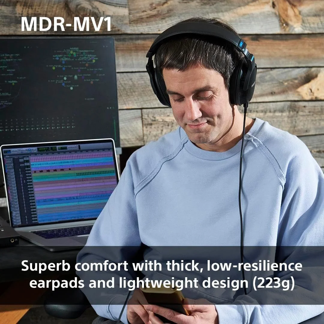 هدفون سونی MDR-MV1، هدفون برای میکس و مسترینگ، صدای مانیتور استودیویی برای میکس و مسترینگ، راحتی عالی در استفاده، ایجاد صدای فضایی هدفون سونی MDR-MV1، هدفون برای میکس و مسترینگ، صدای مانیتور استودیویی برای میکس و مسترینگ، راحتی عالی در استفاده، ایجاد صدای فضایی