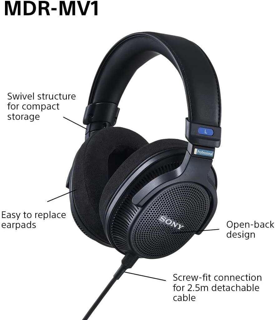 هدفون سونی MDR-MV1، هدفون برای میکس و مسترینگ، صدای مانیتور استودیویی برای میکس و مسترینگ، راحتی عالی در استفاده، ایجاد صدای فضایی هدفون سونی MDR-MV1، هدفون برای میکس و مسترینگ، صدای مانیتور استودیویی برای میکس و مسترینگ، راحتی عالی در استفاده، ایجاد صدای فضایی