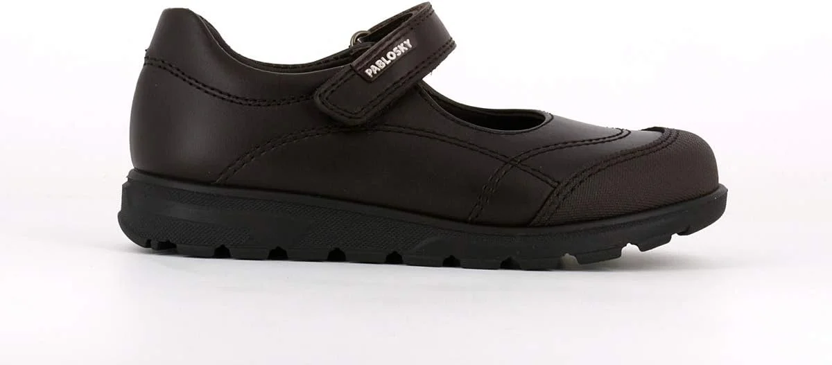 کفش مدرسه ای دخترانه پابلسکی چرمی با بست چسبی