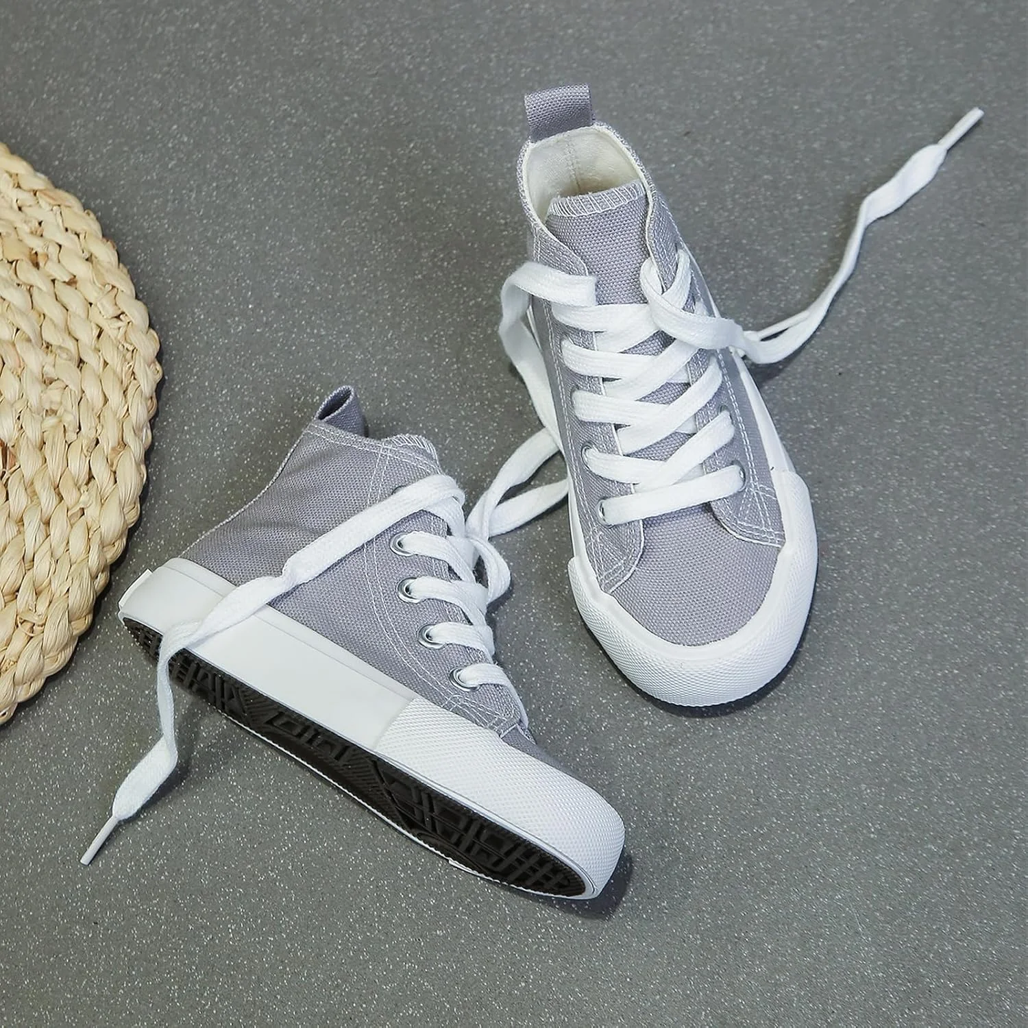 کفش های ساق بلند برزنتی سبک وزن پسرانه و دخترانه، کفش های کتانی کلاسیک ورزشی کفش های ساق بلند برزنتی سبک وزن پسرانه و دخترانه، کفش های کتانی کلاسیک ورزشی