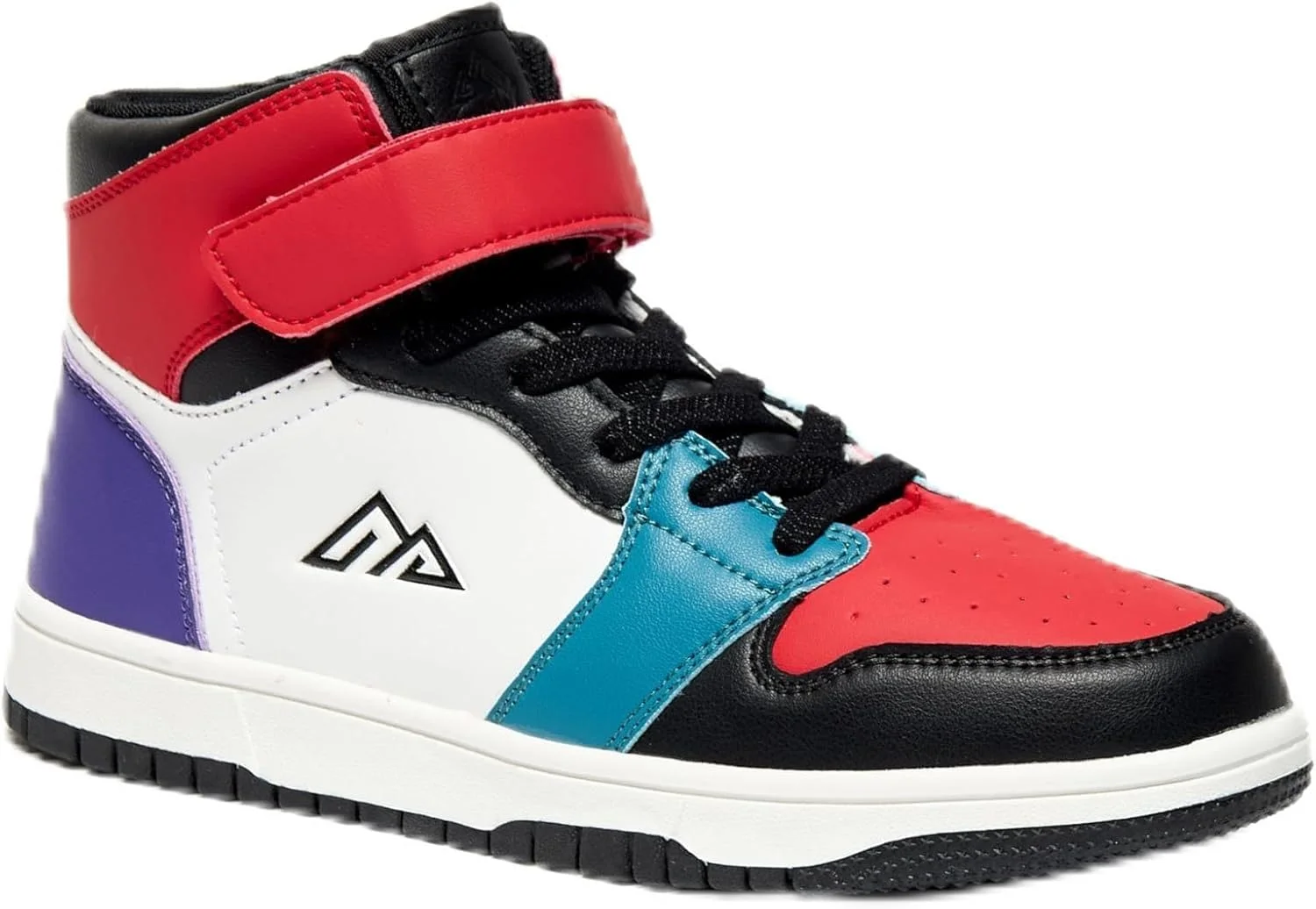 کفش کتانی ساق بلند پسرانه اوکلن بای شواکسپرس با طرح پنل و بستن چسبی، سایز 35EU قرمز