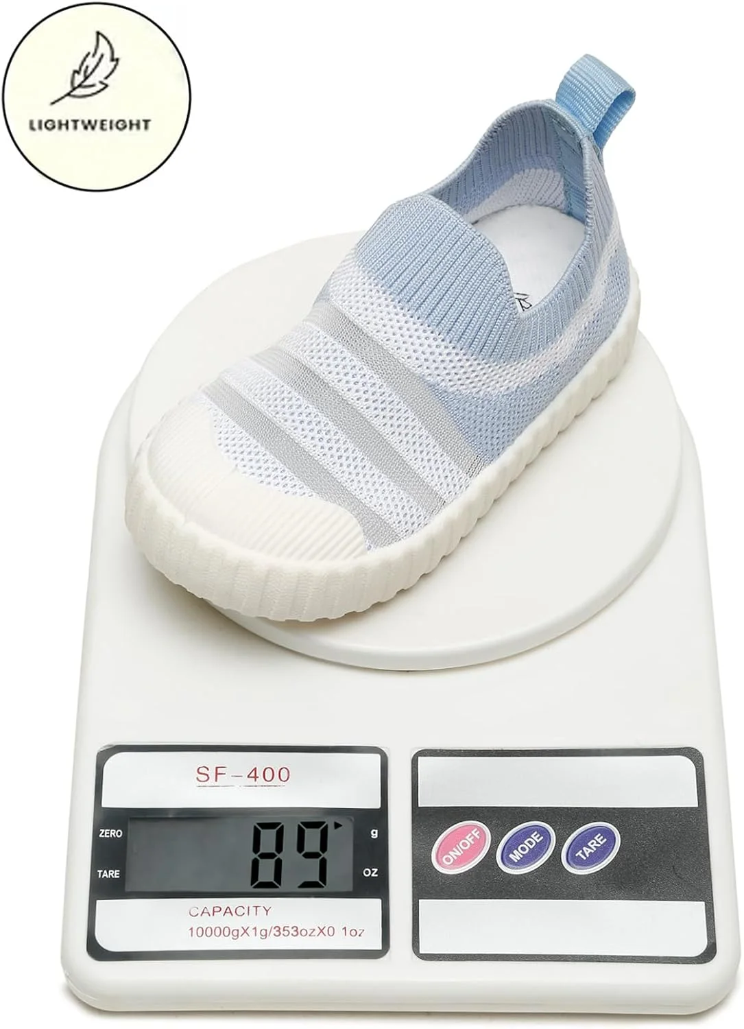 کفش‌های اسنیکرز بچگانه ONYC برای اولین قدم‌ها، مدل Slip-On، آبی و سفید