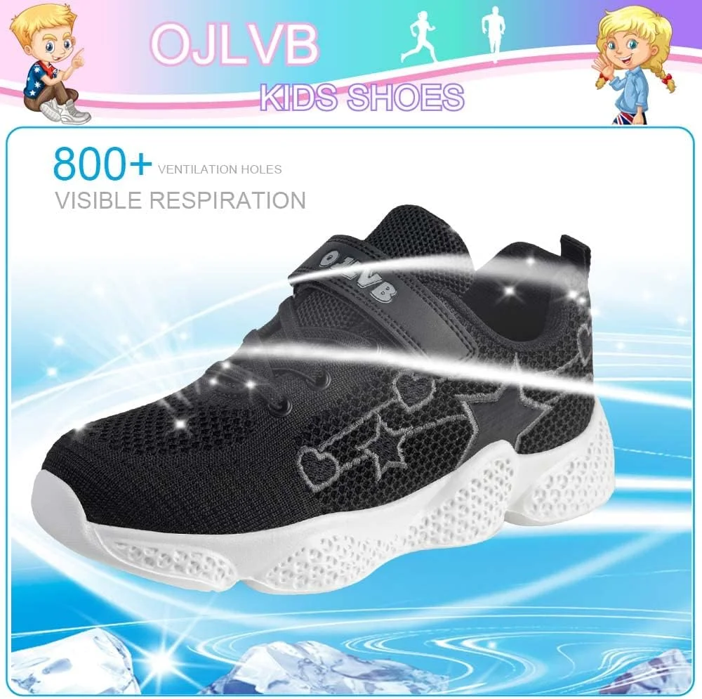 کفش ورزشی پسرانه و دخترانه OJLVB، کفش تنیس و دویدن بچگانه، کفش ورزشی پیاده روی سالن ورزشی سبک وزن و تنفسی