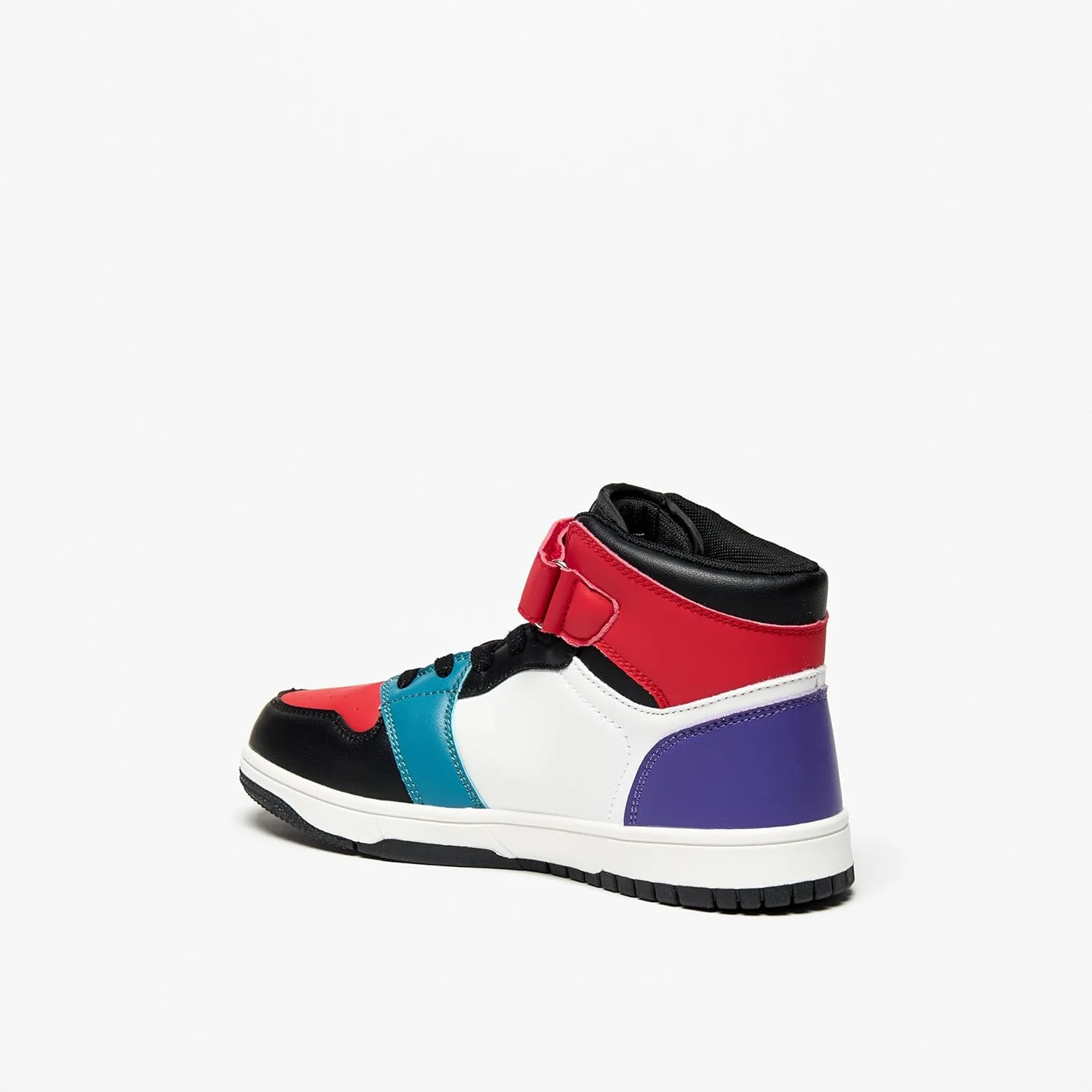 کفش کتانی ساق بلند پسرانه Oaklan By Shoexpress با طرح پنل و بستن چسبی، سایز 36EU قرمز