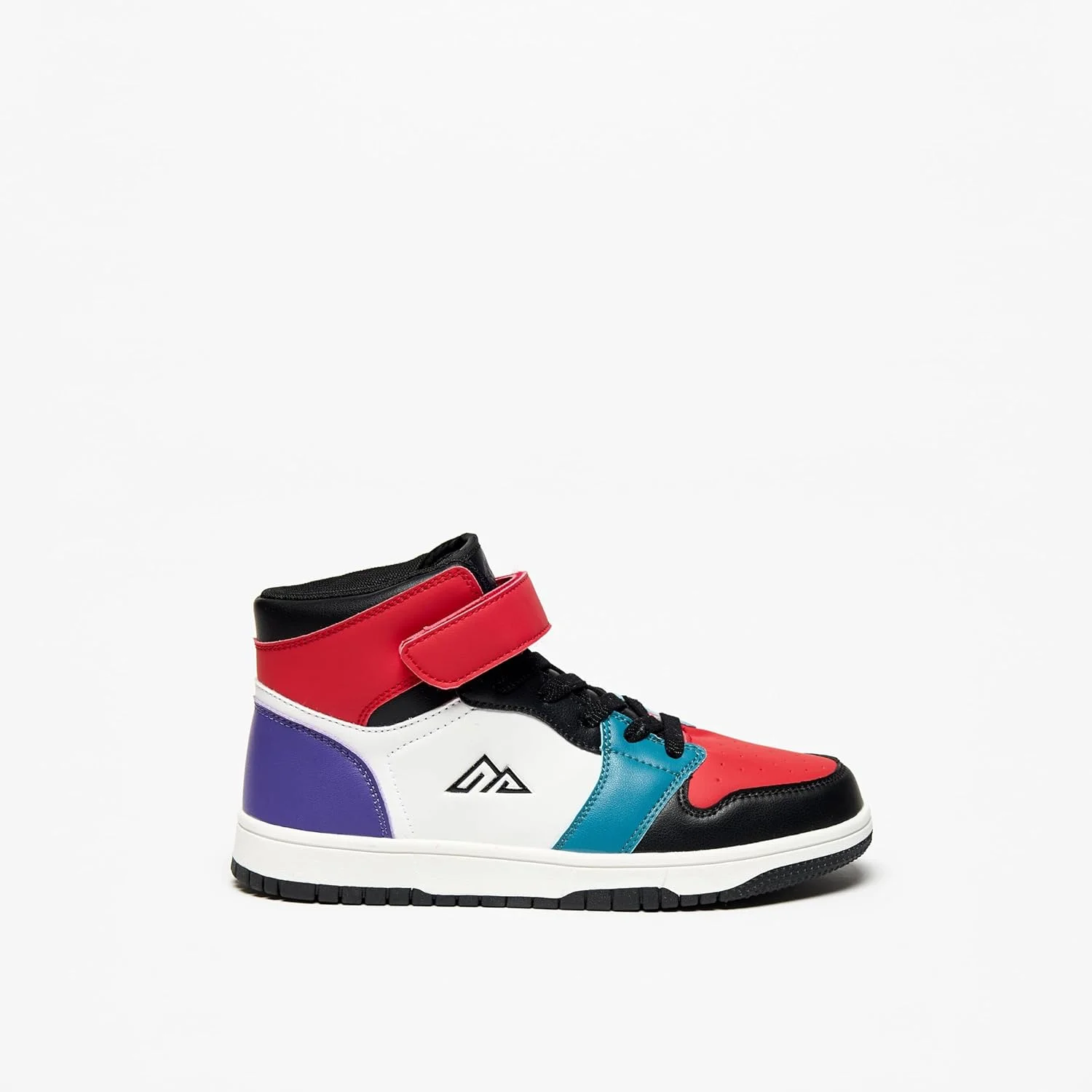 کفش کتانی ساق بلند پسرانه Oaklan By Shoexpress با طرح پنل و بستن چسبی، سایز 36EU قرمز