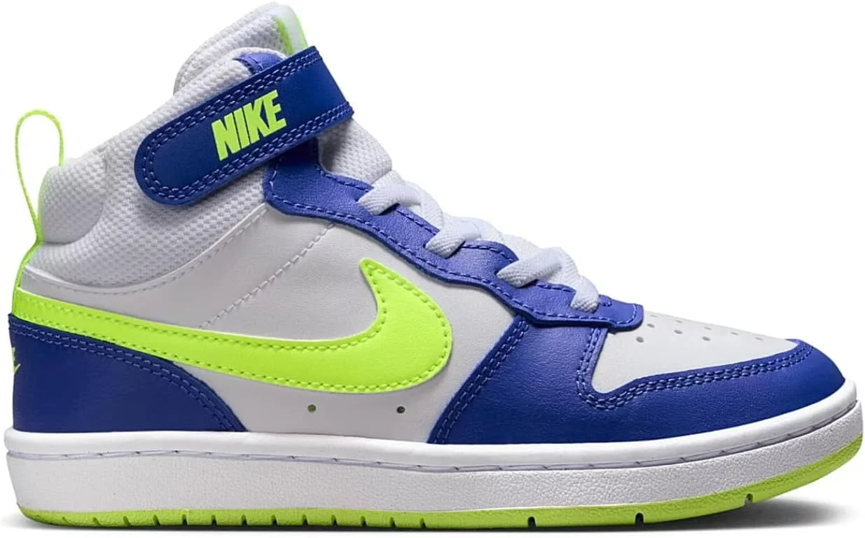 کفش ورزشی پسرانه نایک، سفید/آبی نجومی/ولت، سایز 11.5 کودکانه