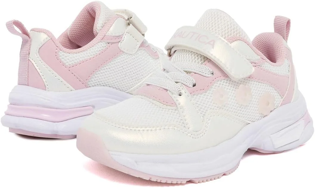 کفش ورزشی دخترانه ناتیکا - کفش های راحت دویدن با بند چسبی قابل تنظیم، سایزهای کودک نوپا/کودک کوچک، سفید صورتی رنگین کمانی، سایز 12 کودک کوچک کفش ورزشی دخترانه ناتیکا - کفش های راحت دویدن با بند چسبی قابل تنظیم، سایزهای کودک نوپا/کودک کوچک، سفید صورتی رنگین کمانی، سایز 12 کودک کوچک