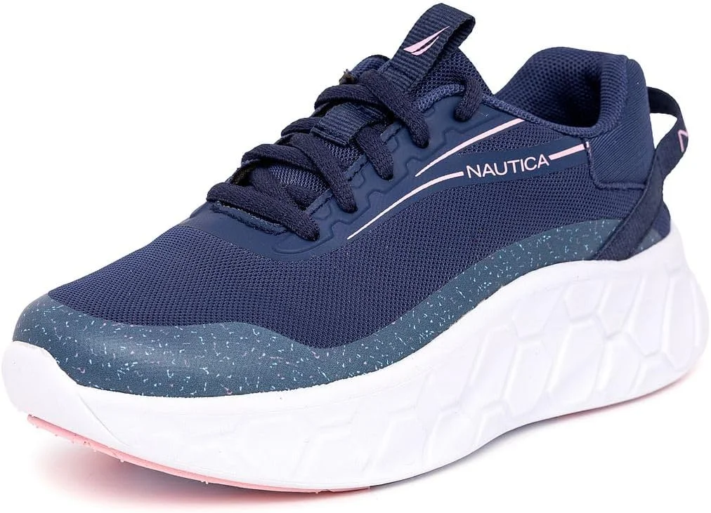 کفش‌های کتانی بند دار بچگانه ناتیکا برای پسران و دختران - کفش‌های پیاده‌روی با بالشتک تقویتی و فناوری پاشنه ضخیم، برای دویدن ورزشی (کودک کوچک/کودک بزرگ)